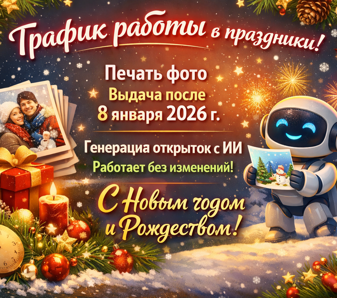 График работы фотопечати в праздничные дни